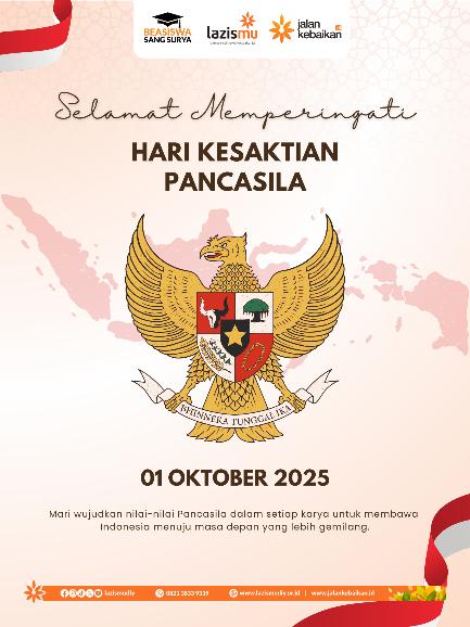 Poster for Pancasila Sanctity Day with the Garuda emblem