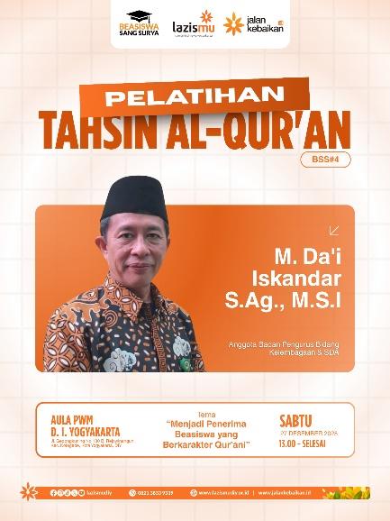 Poster for a Tahsin Al-Qur'an training session